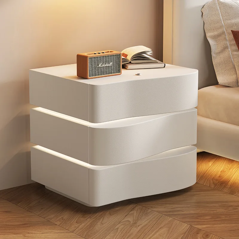 

Intelligent Floating Bedside Cabinet, Simple Home Bedroom Bedside Cabinet, Creative Small Solid Wood Storage Cabinet