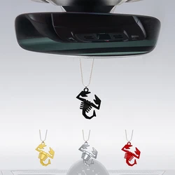 Scorpion Logo Emblem Car Interior Pendant Auto Rearview Mirror Ornaments Decoration For Panda Stilo Punto Bravo 595 500 500c e s