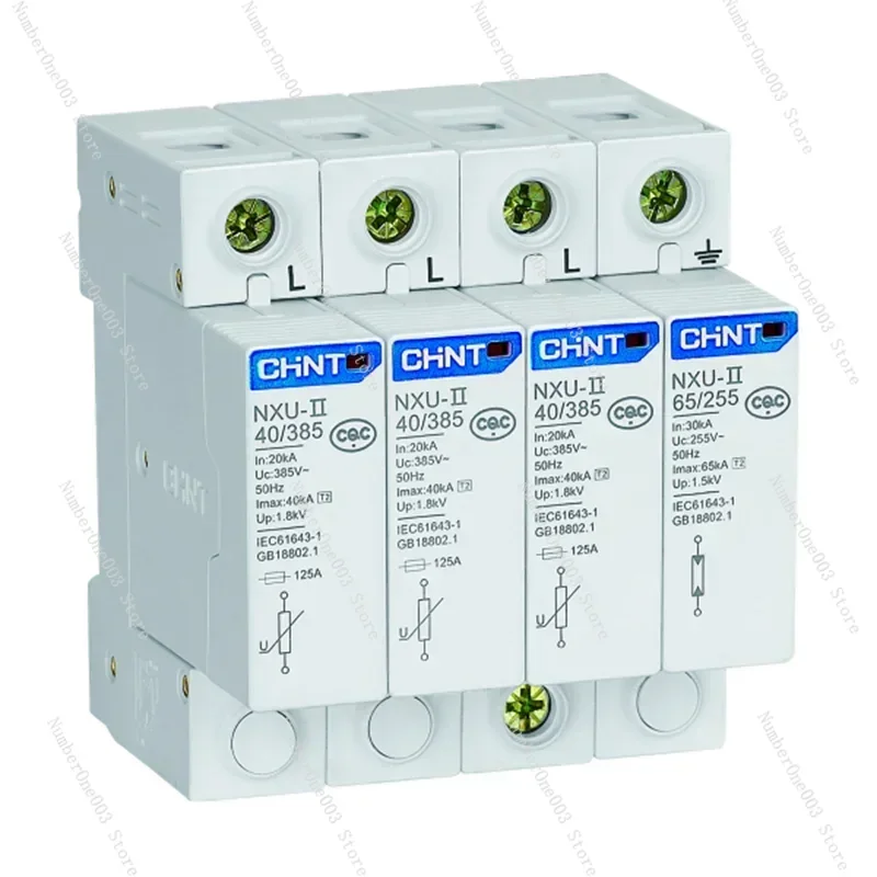 Surge Protector Kunlun Series NXU-II 4P40 60KA Lightning Arrester Three-phase
