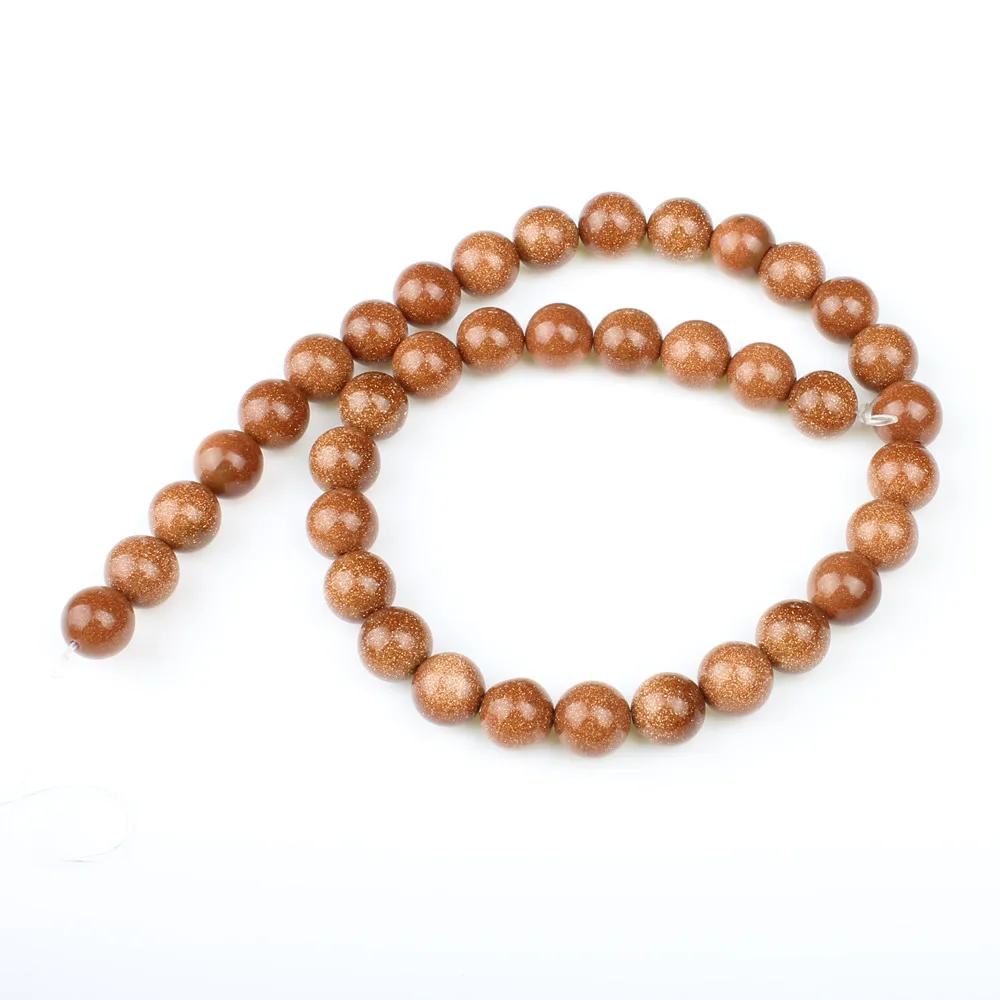 Whosale Natural Goldstone Loose Beads Round 4mm,6mm,8mm,10mm,12mm Semi-precious Stone  Beads DIY Jewelry For Necklace Bracelet