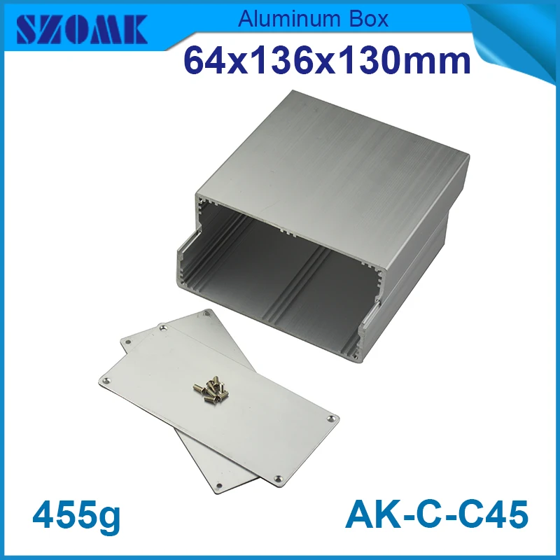 1Pcs 64*136*130mm amplifier chassis anodizing aluminum enclosure project box gps tracker aluminium extrusion distribution box