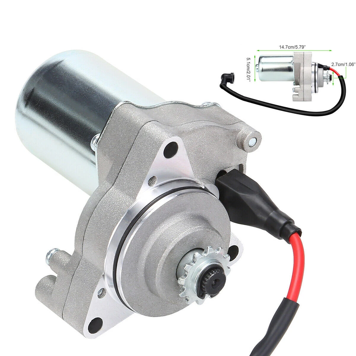 3 Bolt Electric Starter Motor with Line Universal Starter for 125cc 110cc 100cc 90 cc 70cc 50cc ATV Motorcycle Accessories