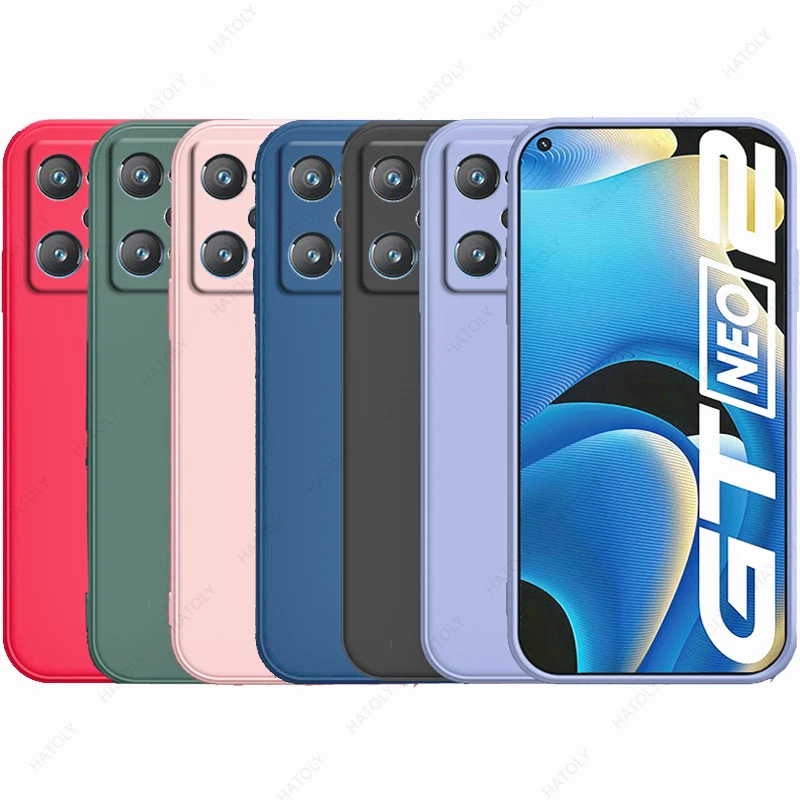 For Realme GT Neo 2 Case Cover for Realme GT Neo 2 3 5G Master Narzo 50 50A 50i 30A 30 8i 8s 8 Pro C25s C25Y C21Y Liquid Silicon