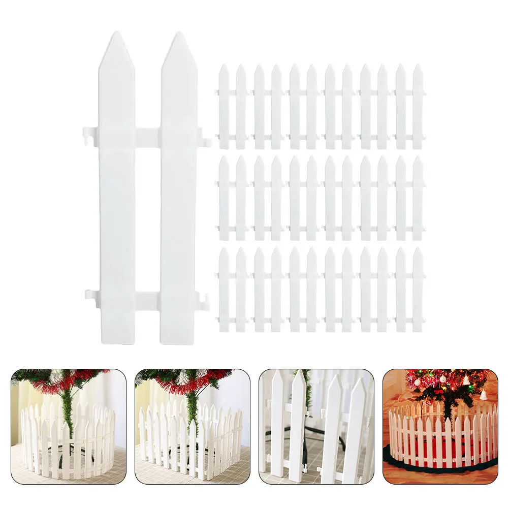 

20Pcs Christmas Plastic Fence Garden Border Decoration for Yard Lawn Balcony Courtyard Outdoor Fence Garden Decoration