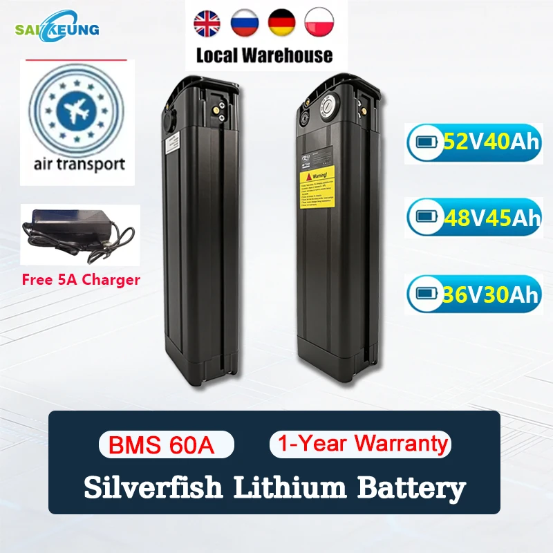 

Folding Electric Bike Bicycle battery 48V 50Ah 36V 52v 60 72v 25 30Ah 40Ah 45Ah 60Ah 750w1000w2000W For Retrospec Jax Rev Ebike