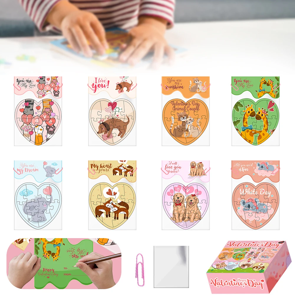 1 Set Love Heart Puzzle Toy Children's Educational Puzzle Toys For Birthday Present