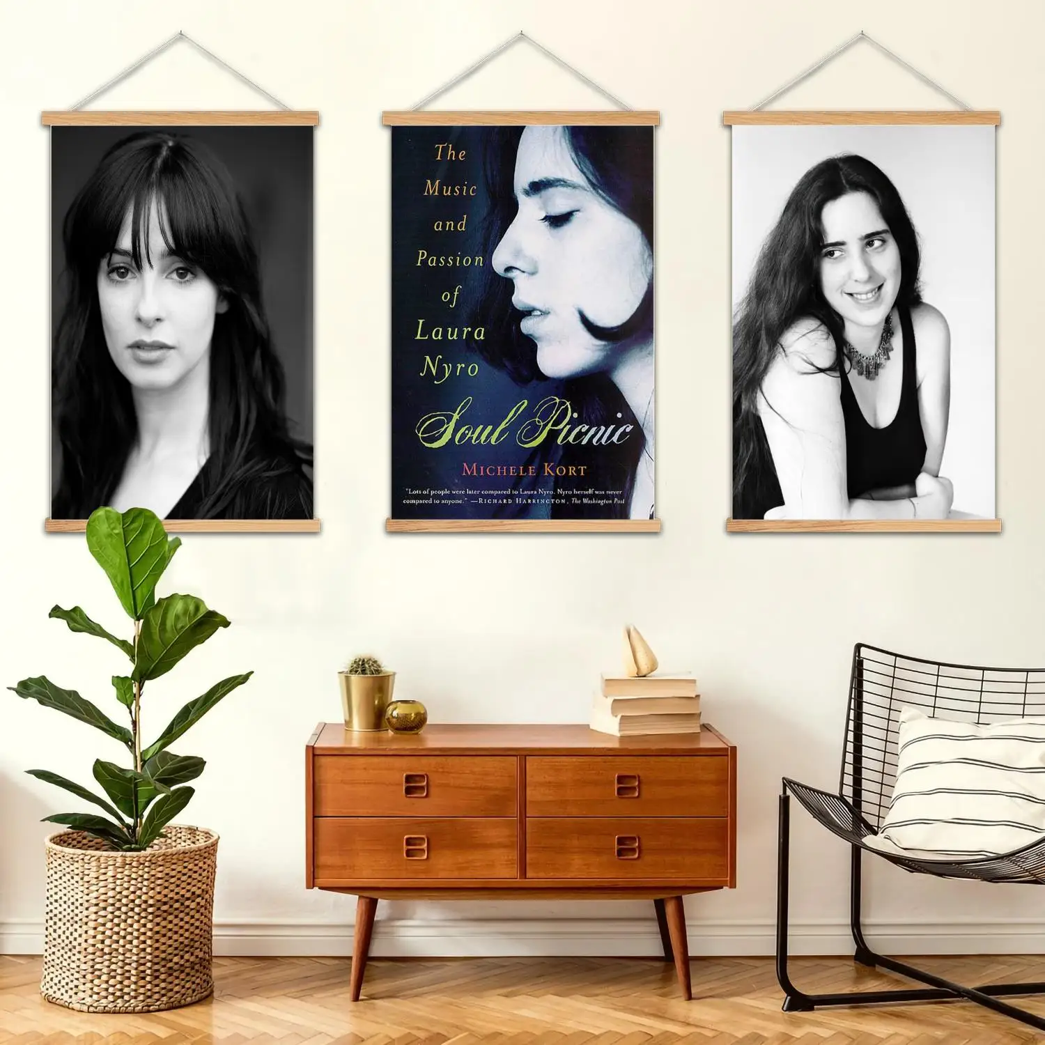 Laura Nyro Framed Wall Painting Canvas Art Poster and Wall Art,  Modern Family Bedroom Decor,Decorative painting