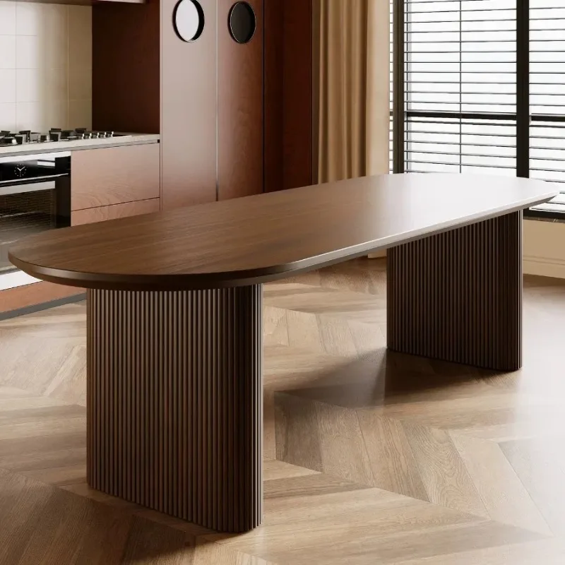 Luxury Wood Designer Dining Tables Wood Durable Nordic Retro Dining Tables minimalist Apartment Furniture Tavoli Da Pranzo LJ40