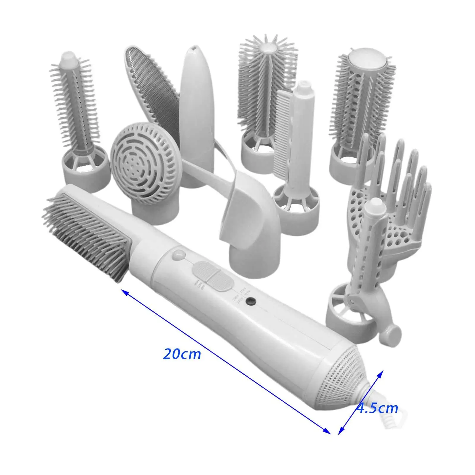 Escova de ar quente volumizando 2 configurações de temperatura Multi Styler Curling Styler