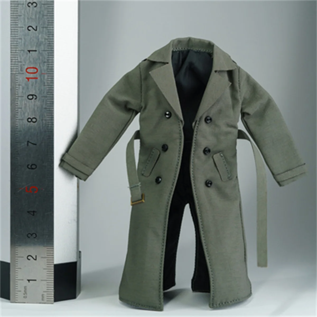 Long Trench Coat Windbreak 1/12 Scale Miniature Classic Trendy Double Breasted  for 6'' Anime Male Solider Action Figure