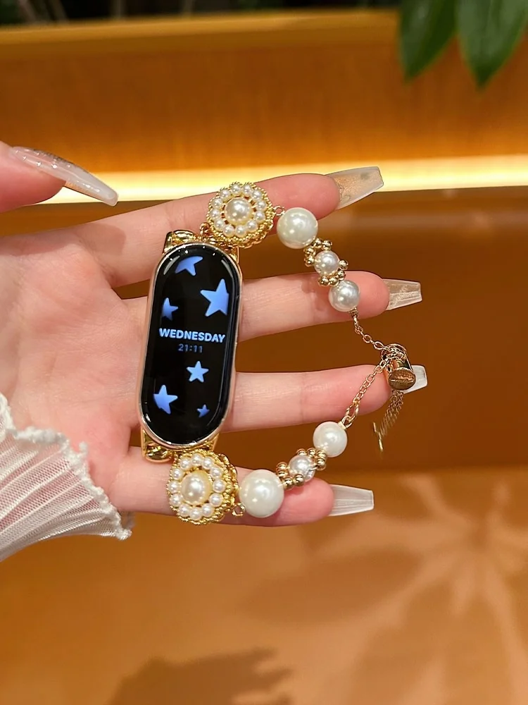 

Rotating metal flower linked list with applicability Xiaomi Band 8Pro/9Pro，For Mi band 3/4/5/6/7，8/8NFC/9/9NFC/10/10NFC，For Redm