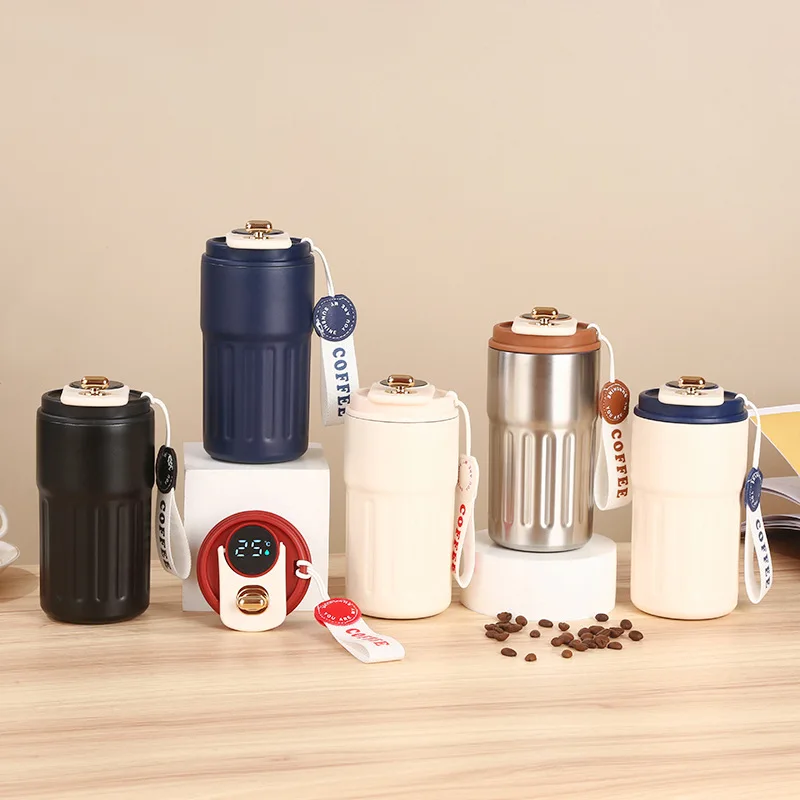 

Smart Temp Display Stainless Steel Tumbler Mug Vacuum Insulated Coffee Cups Travel Thermos Cup Thermal Hot Water Bottle for Tea