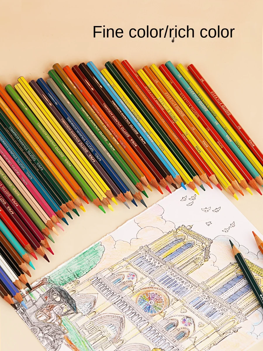 Italy GIOTTO 24/36 color pencils children coloring pencils oil-based water-soluble student drawing pencils art supplies cute