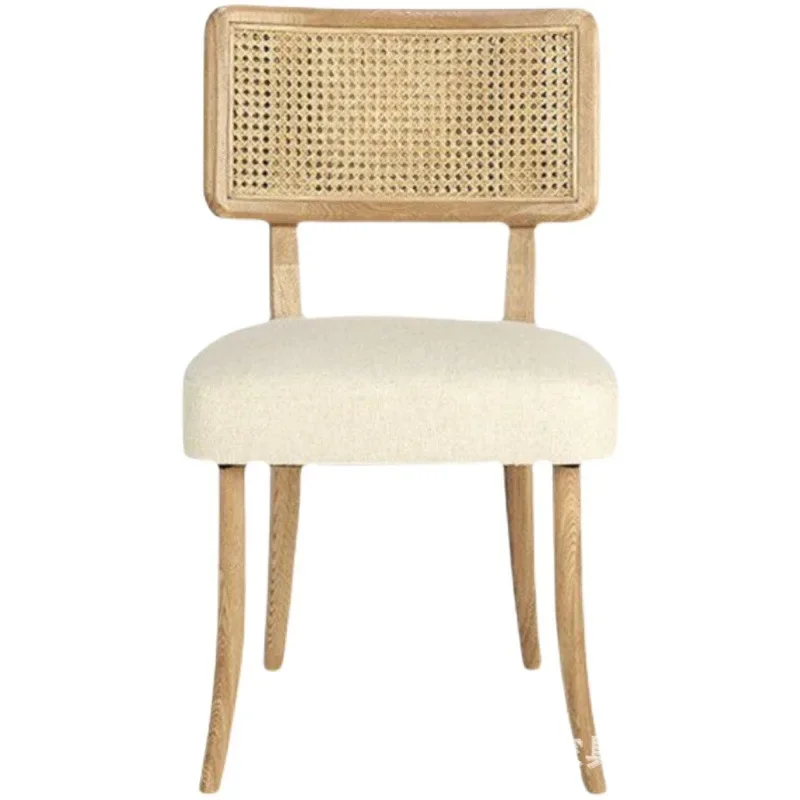 

Japanese-style household armrest dining chair medieval chair Nordic rattan chair B & B hotel stool
