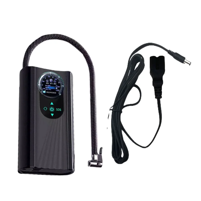 Car Mounted Electric Inflator Pump Portable Digital Inflator 80W 4.7V 30L/min Pressure Flow Rate ABS Material