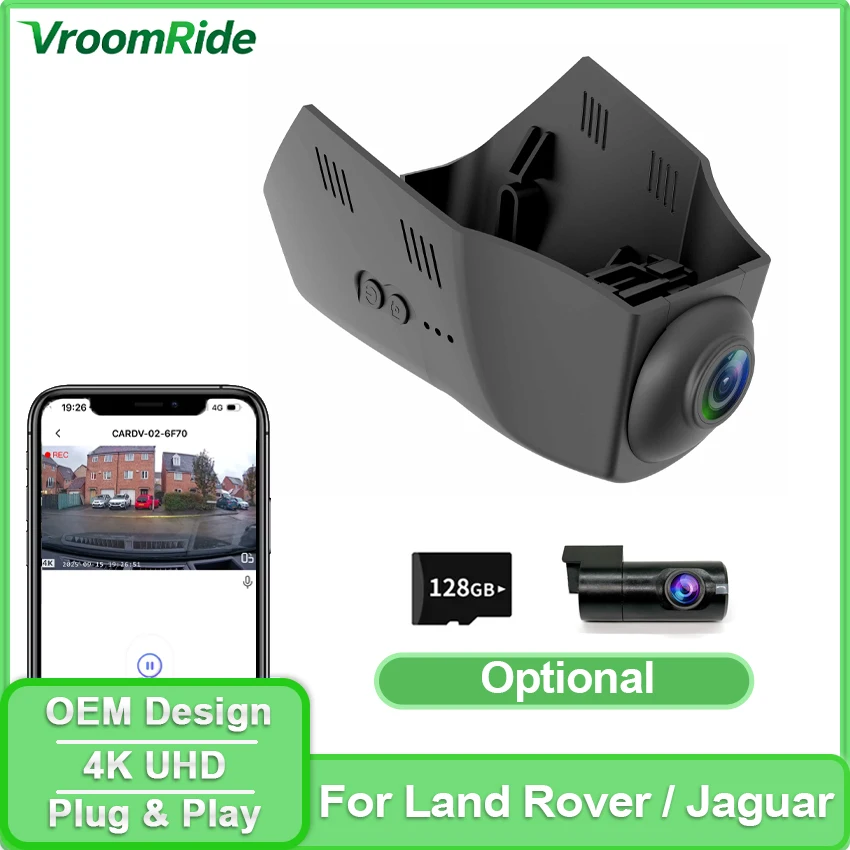 

Видеорегистратор для Land Rover Range Rover Velar 2018-2020, 2021 и Jaguar E-Pace 2018-2021, Plug and Play, 4K видеорегистратор для автомобиля.