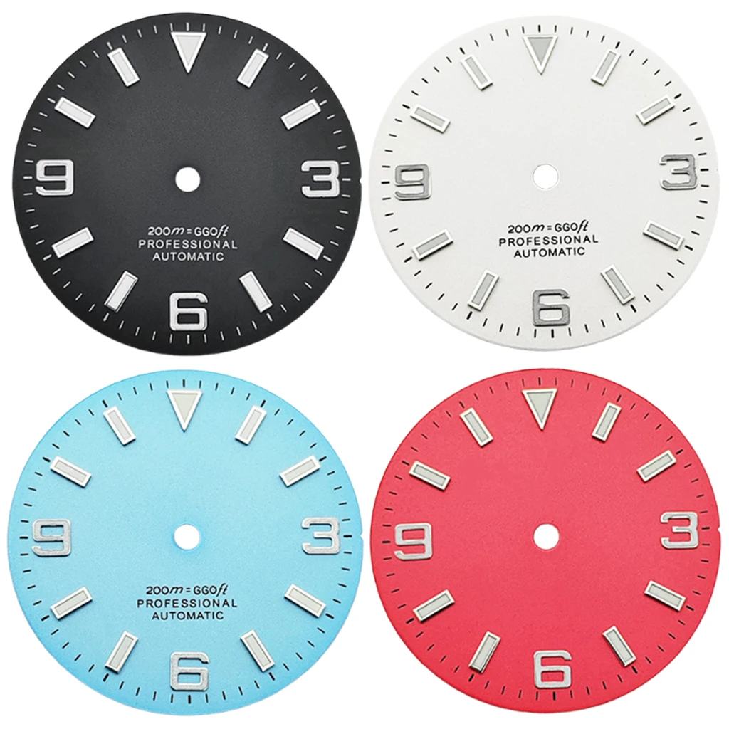 

29 мм стерильный циферблат часов NH35 светящийся для NH35 ETA 2824 2836 Miyota 8215 8205 821A DG2813 3804 детали механизма