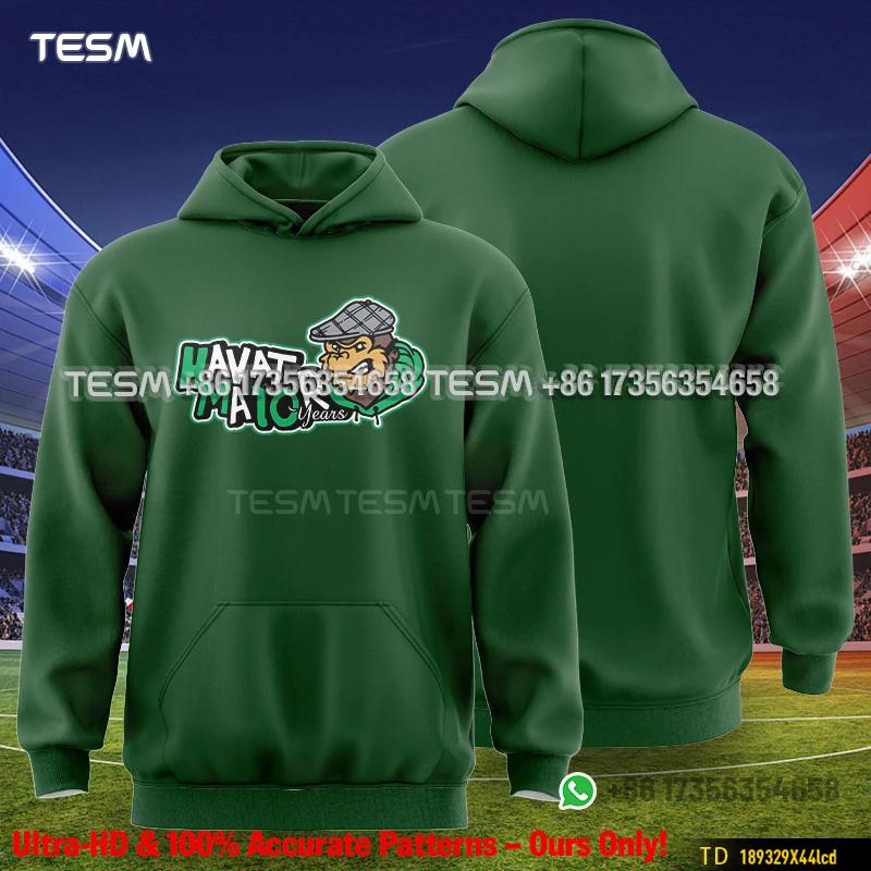 TESM Men Hoodie Israeli Football Fan Graphic Sweatshirt Print Streetwear Casual Long Sleeve Hooded Tops Unisex Sport Sweatshirts