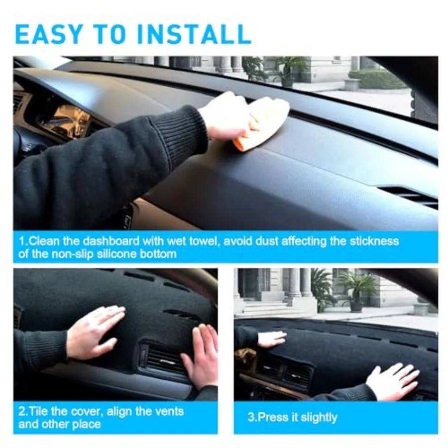 Dash Cover for Toyota Camry Accessories 2007 2008 2009 2010 2011 Custom Fit Dashboard Cover Mat Pad Dark view 6