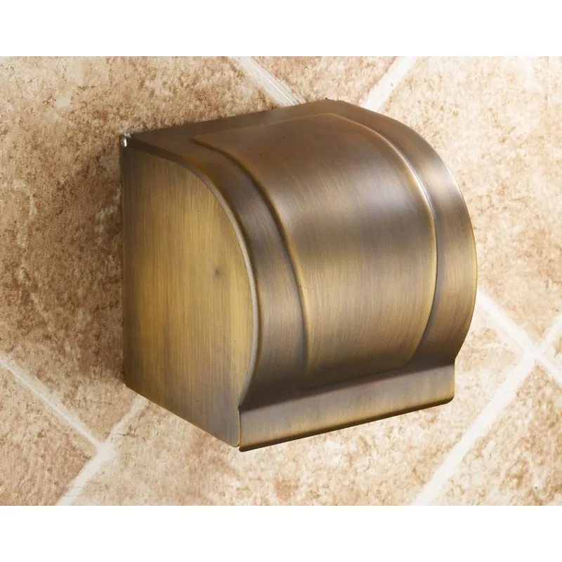 Household European Retro All Copper Tissue Holder American Toilet Paper Holder Roll Paper Holder