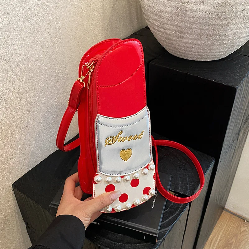 

Женская сумка через плечо, забавная сумка через плечо с губной помадой, модный дизайн, простая сумка через плечо, подмышки, пригородная сумка