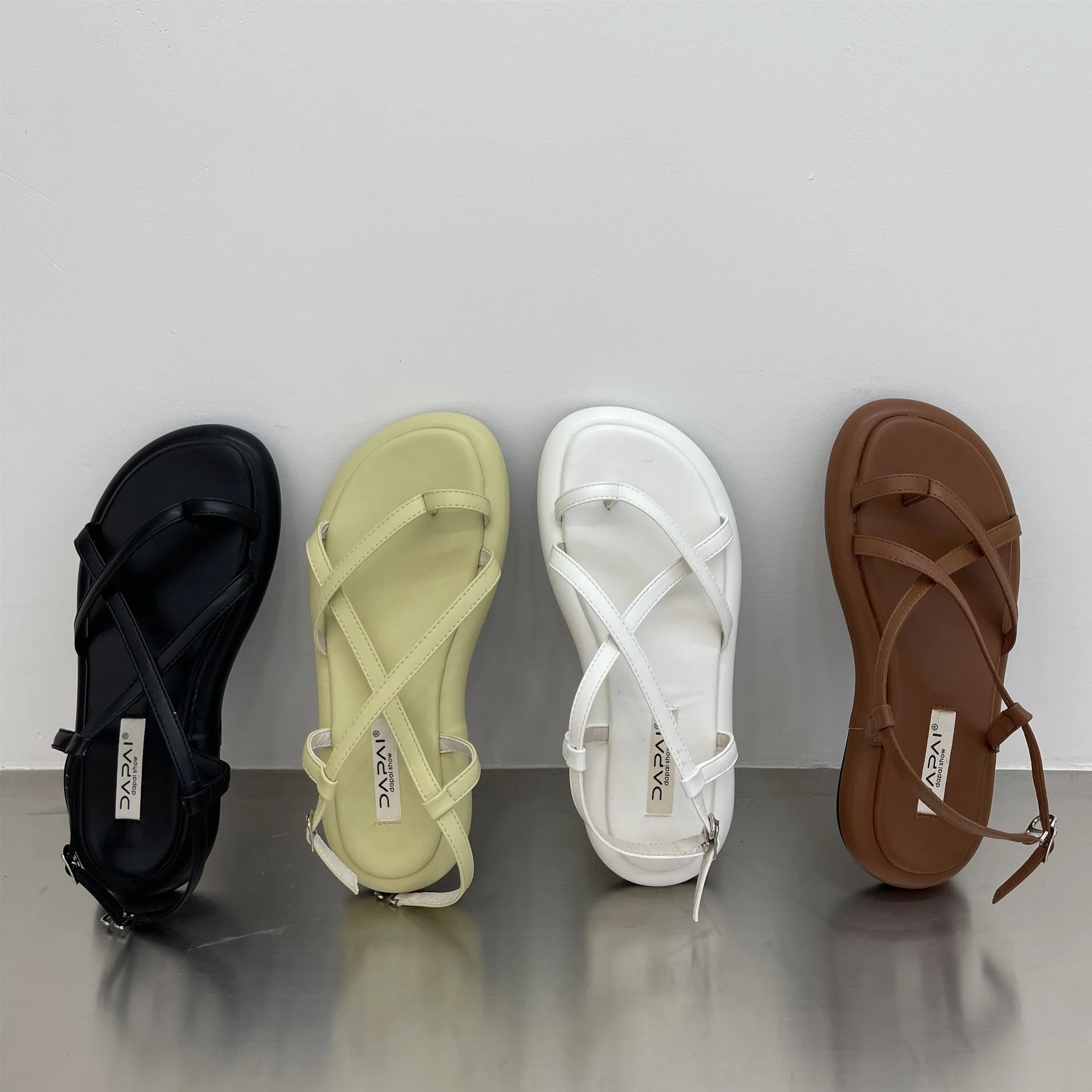 Low Sandals Woman Leather Low-heeled Hoof Heels Slides Rubber Fabric  Low Sandals Woman Leather Low-heeled Rubber Slides  Hoof H