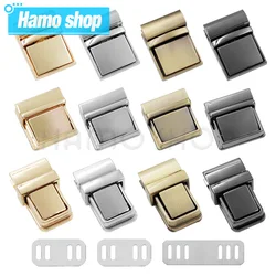 1pc Metal Square Push Lock Turn Pressed Lock Clasp Buckle for Leather Craft Handbag Purse DIY Hardware Accessories