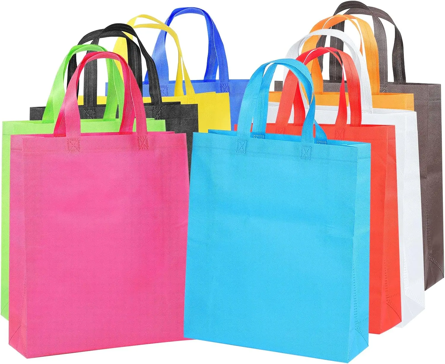 

20 pcs Non-Woven Fabric Bags Foldable Shopping Handbags Tote Grocery Cloth Gift Shoes Bag Eco-friend accept Customize Print Logo