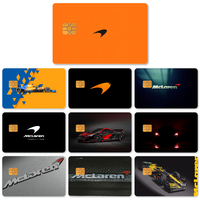 McLaren  Stickers 4pcs PVC Card Skin Stickers for Bank Card Bus Metro Card Case Decorate Gift