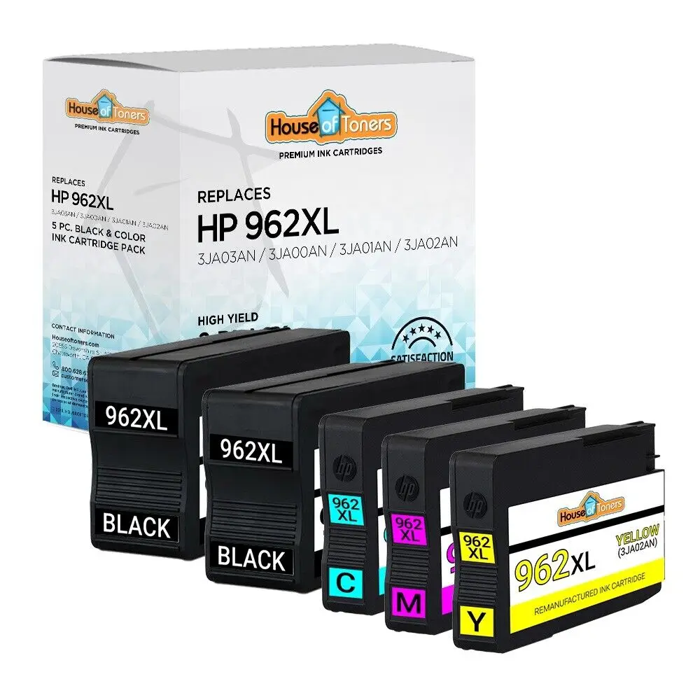 

5PK 962XL New Chip Ink for HP Officejet Pro 9010 9015 9018 9020 9025 All-in-One