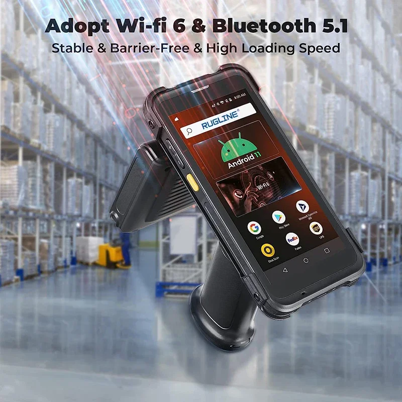 5.5 بوصة وعرة أندرويد المساعد الشخصي الرقمي 4G RAM 64G ROM ماسح الباركود UHF قارئ Rfid واي فاي 6 802.11 USB 3.0 محطة محمولة C66