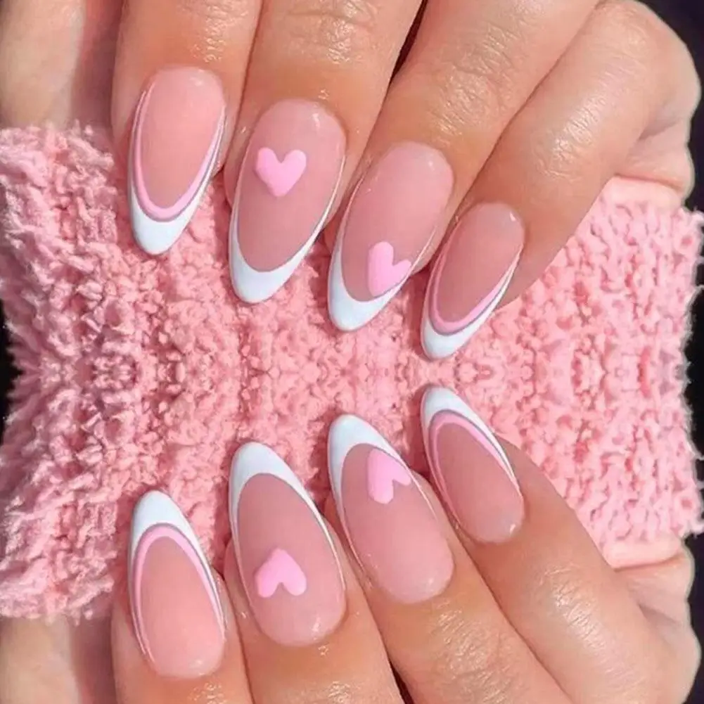 1PCS Black White Heart Minimalism Nail Stickers Nail Art Decoration Simplicity Lines Bronzing Flowers Stickers For Nail Art