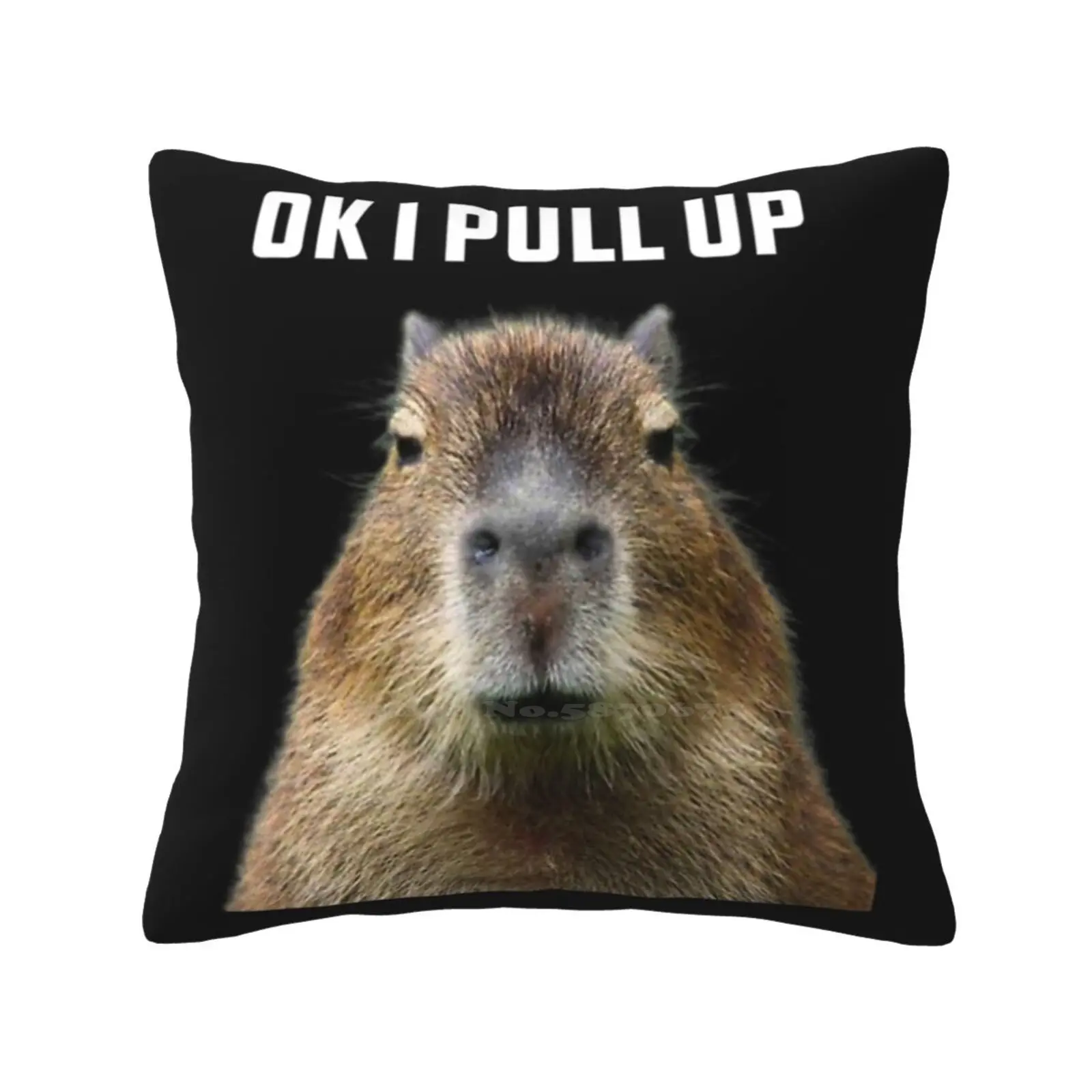 Ok I Pull Up Capybara Pillowslip Pillowcase Ok I Up Coconut Doggy Capybara Meme Silly Capybara Lover Memes Trendy Capibara Meme