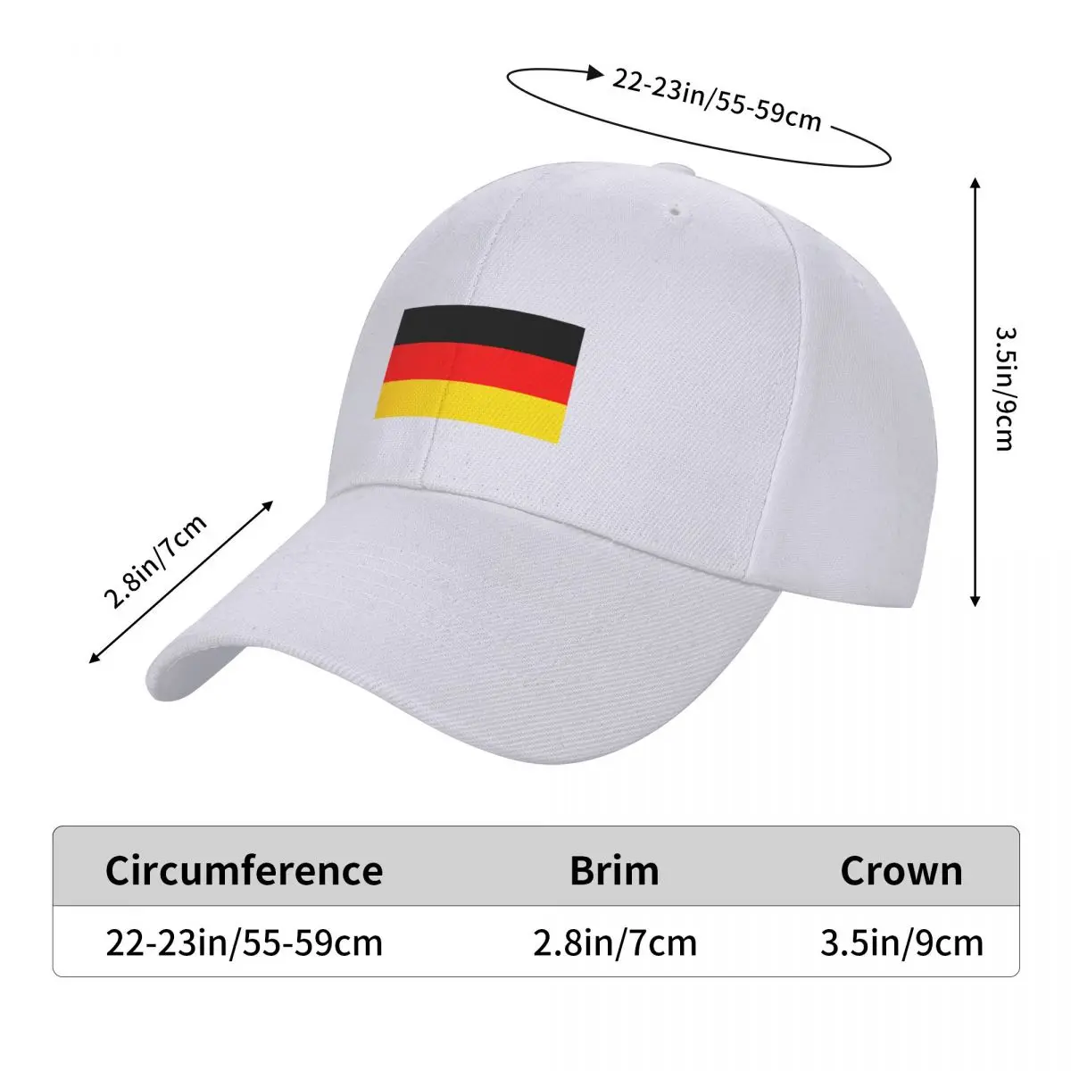 German flag Baseball Cap Kids Hat Vintage Men's Caps Women's