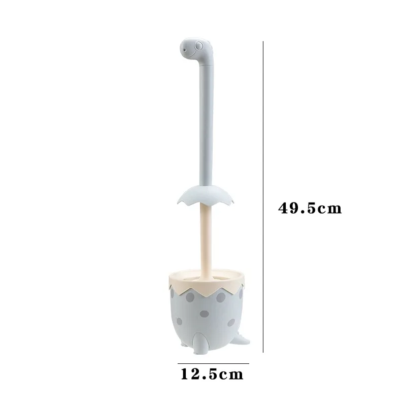 New Toilet Brush Long Handle No Dead Angle Silicone Cleaning Brush Set Bathroom Cleaning Products Giraffe Dinosaur Cute Shape