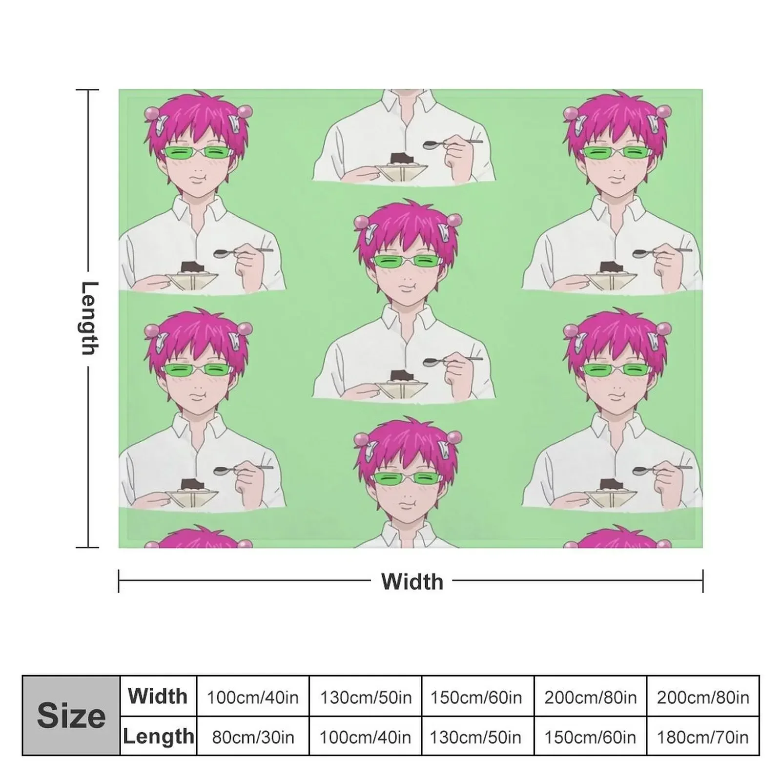 Kusuo Saiki Throw Blanket Cute Blankets Sofas Of Decoration manga Bed covers Blankets