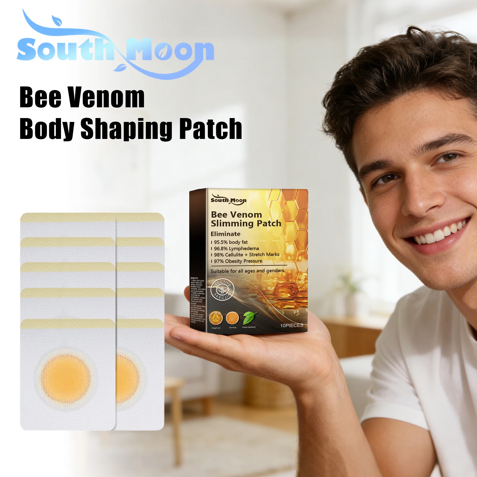 

Пластыри для коррекции фигуры с пчелиным ядом: подтягивание кожи, улучшение контуров тела, повышение эластичности, улучшение кровообращения, нежные патчи для укрепления кожи