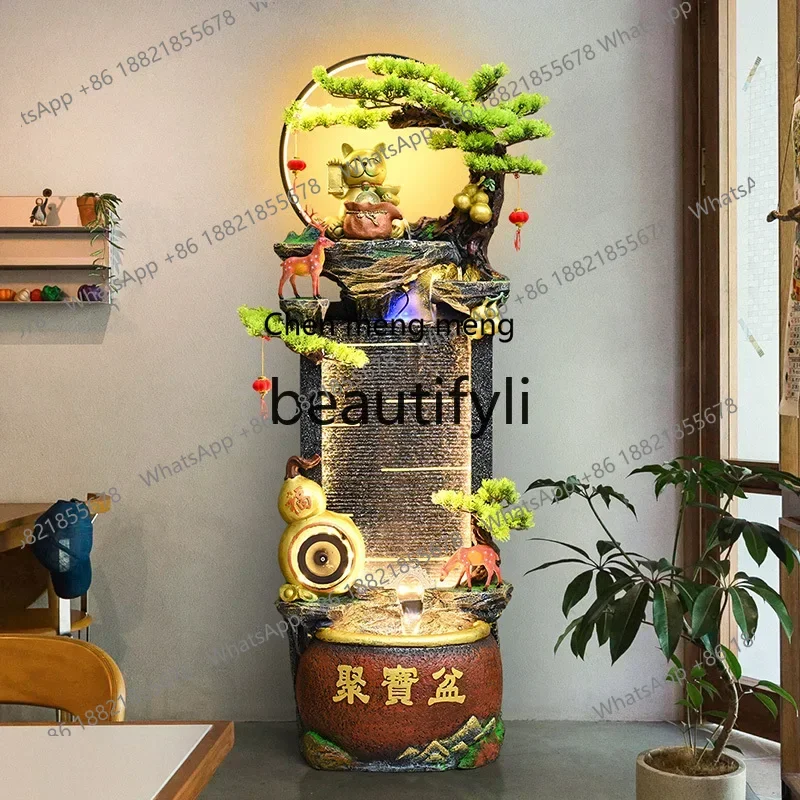 D178  Feng Shui circulation flow ornament living room entrance office water feature decoration housewarming