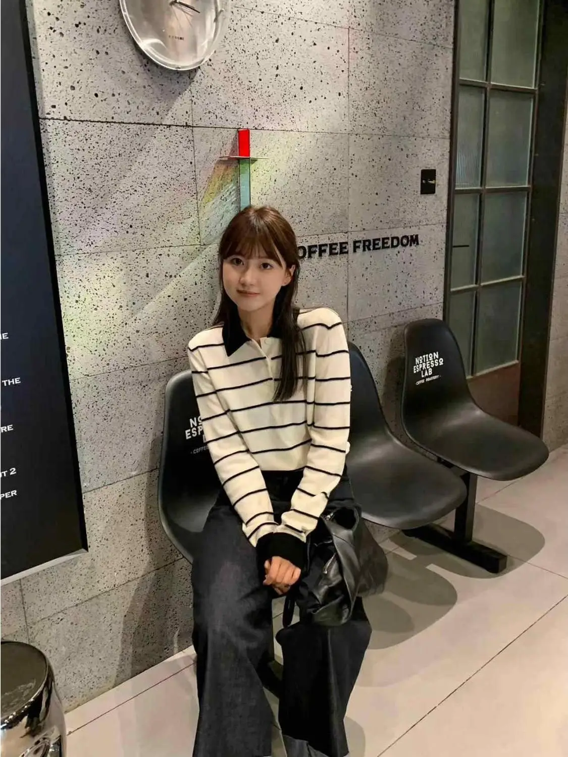 

Мягкая трикотажная женская футболка Long Sve, полосатый цветной свитер, удобный дышащий повседневный топ на раннюю осень