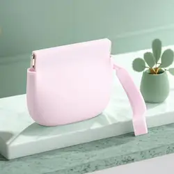 Custodia in Silicone borsa portamonete multifunzionale in Silicone per donna portamonete portatile in tinta unita per monete per ragazze