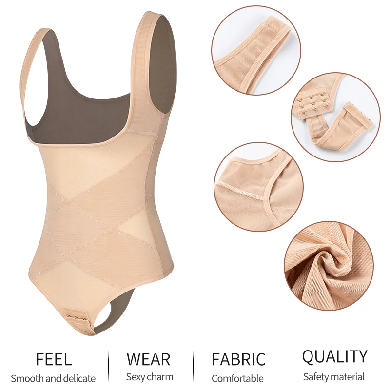 Women Thong Bodysuits Full BodyShaper Seamless Sexy Tummy Control Shapewear MISS MOLY Mesh Slimming Flat Belly Underbust Corset