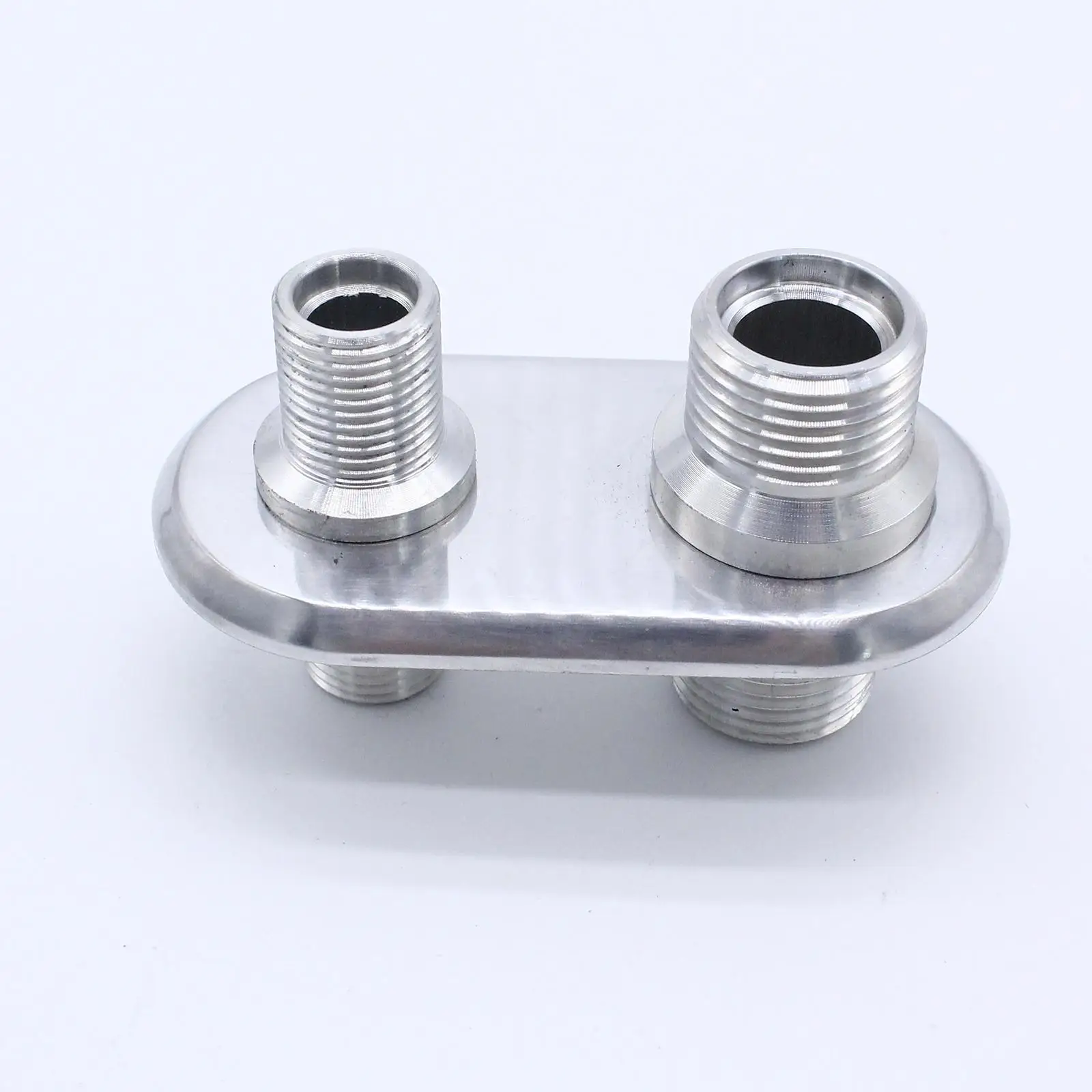 Car 2 Port Air Condition Heater Fitting Billet Aluminum Universal Accessories Simple Installation Polished Replacement