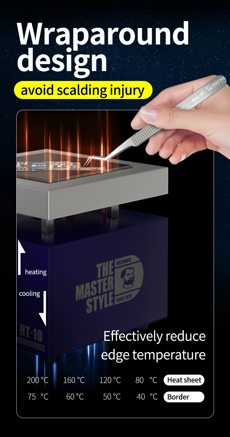 ช่าง HT-10 200W คงที่อุณหภูมิความร้อนตารางสําหรับ Comuter โทรศัพท์หน้าจอกรอบกําจัดบอร์ด PCB อุ่นแพลตฟอร์ม