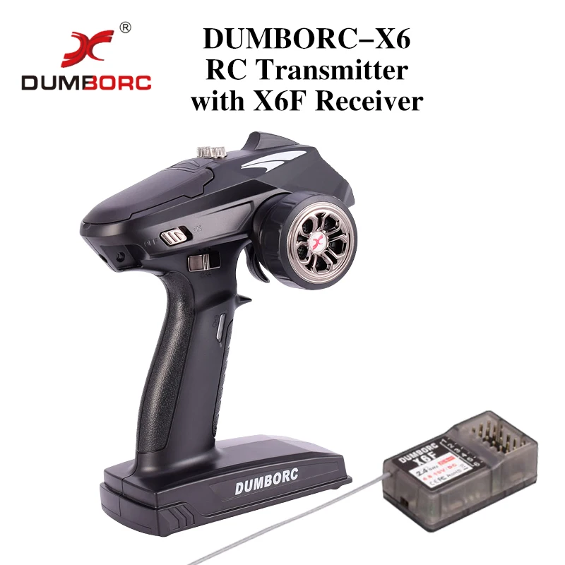 DUMBORC X6P 6CH 2.4G RC Radio Controller Zender met X6DC Ontvanger voor RC Auto Boot Tank Ondersteuning DIY