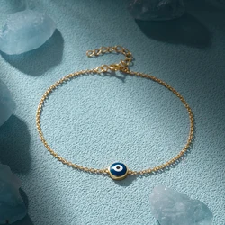 CANNER Devil'S Eye-pulsera fina de plata de ley S925 para mujer, cadena fina, diseño de nicho, joyería delicada y Simple