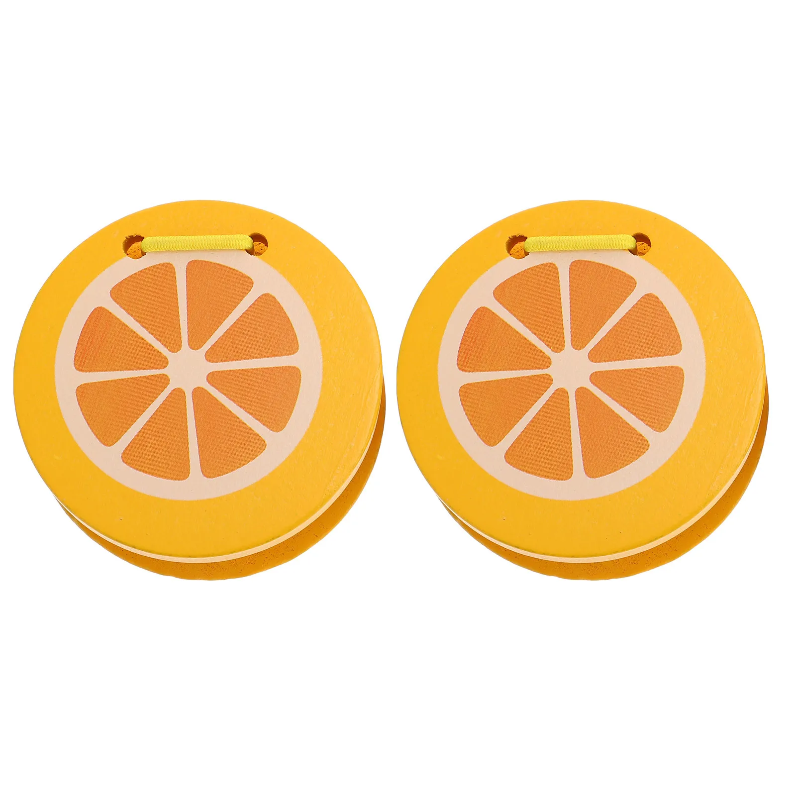 

2Pcs Wooden Fruit Castanets Household Kids Music Instruments Bright Color Educational Children Castanet Good for Hand Eye