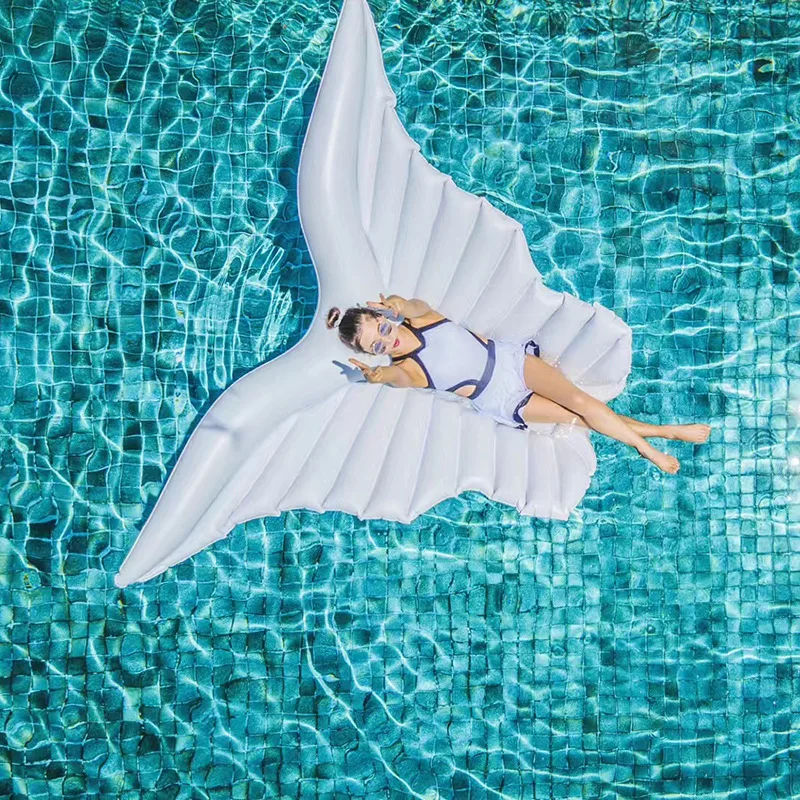 Ins Angel Wings Floating Row Floating Bed Mount Water Supplies Pool Floaties Pool Floats Inflatable Toys Big Sea Mattress