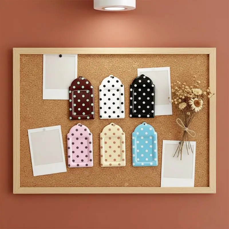 Dot Idol Card Sleeve 3 Inch Clear Photocard Holder Dustproof Kpop Card Organizer Backpack Pendant for Student Use