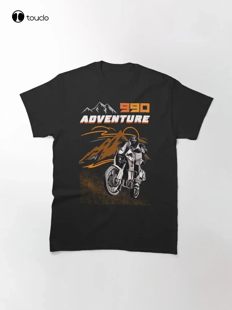 990 Adventure Motorcycle Classic T-Shirt Motorcycle Custom Aldult Teen Unisex Digital Printing Fashion Funny New Xs-5Xl