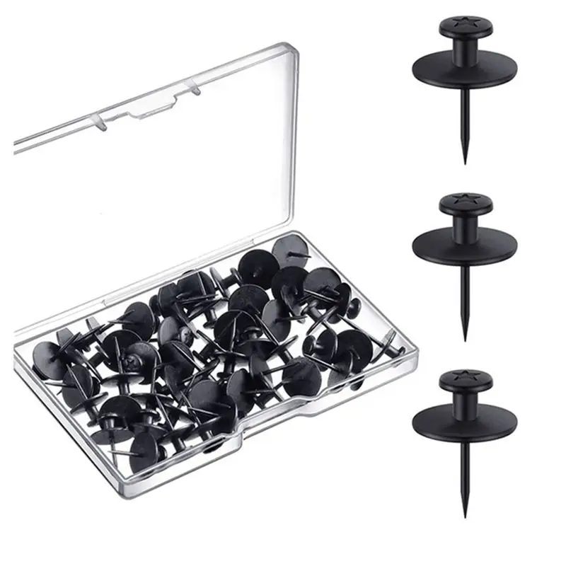 ABFW 30 Pieces Double Headed Picture Hangers Nails Small Head Thumb Tacks Wall Hanging Picture Photo Hanging Hook Pins